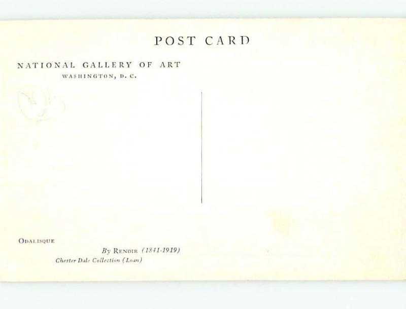 Unused Pre-1980 POSTCARD OF RENOIR PAINTING AT GALLERY Washington DC hr0807