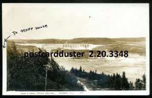 h3831 - KENOGAMI Quebec 1940s Saguenay River Dam. Real Photo Postcard by Lalime