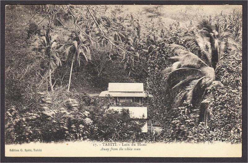 Tahiti Away From the White Man Postcard 1910s-1920s Edition G. Spitz No. 17