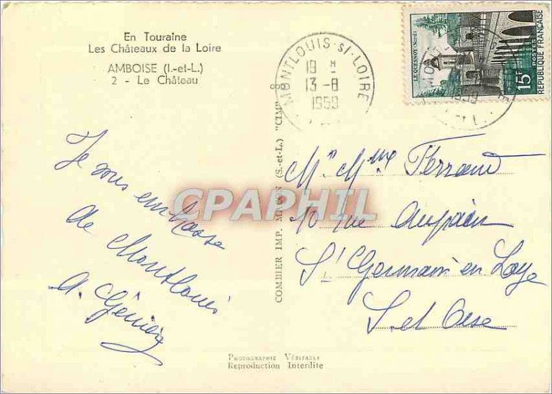 Postcard Modern Touraine castles of the Loire Amboise (i and l) the castle 2