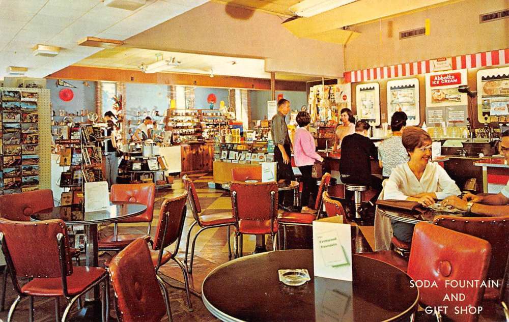 Bushkill Pennsylvania Fernwood Soda Fountain Gift Shop Vintage Postcard ...