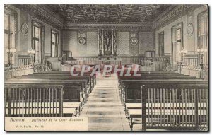 Rouen Old Postcard Interior of the Court & # 39assise