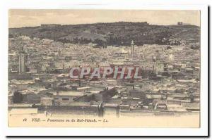 Morocco Fez Old Postcard Panorama seen the Bab Fetouh