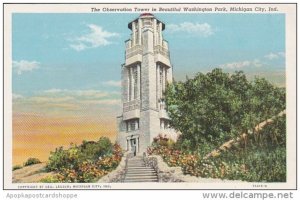 Indiana Michigan City The Observation Tower In Beautiful Washington Park