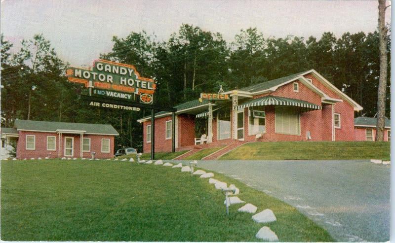 TALLAHASSEE, FL Florida    GANDY MOTOR HOTEL     c1950s   Roadside   Postcard