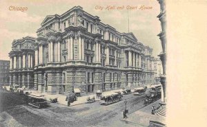 City Hall & Court House Chicago Illinois 1905c postcard