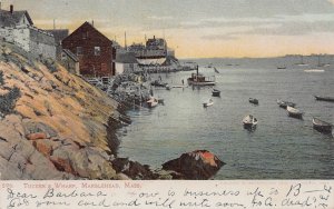 Tucker's Wharf, Marblehead, Massachusetts, Very Early Postcard, Used in 1906