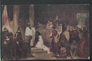 Art Postcard- Baptism of Pocohontas Jamestown, Virginia - John Chapman RS18180