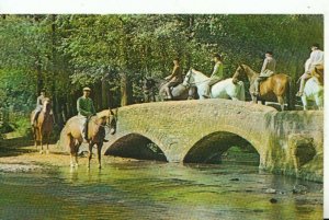 Somerset Postcard - 60's Dunster Pack Horse Bridge. Posted 1968 - Ref 12076A