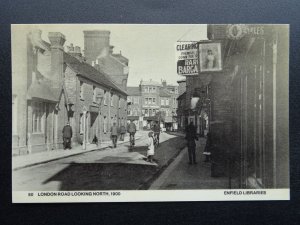 Enfield LONDON ROAD LOOKING NORTH 1900 Vintage 1970s Postcard