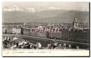 Old Postcard The Dauphine Grenoble view Generale