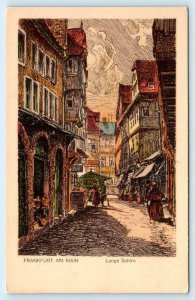 FRANKFURT AM MAIN Germany ~ Street Scene LANGE SCHIRN Artist View 1910s Postcard