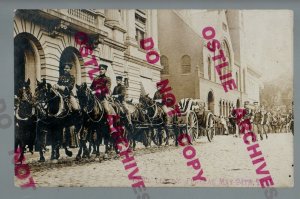 Troy NEW YORK RPPC 1911 FUNERAL Procession GENERAL JAMES LLOYD Death Postmortem