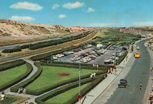 Bredene Panorama Aerial Car Park Belgium 1980s Postcard