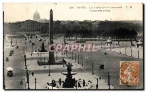 Old Postcard Paris Place De La Concorde