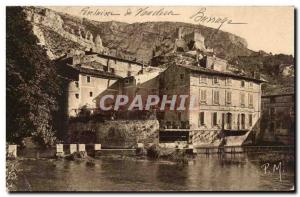 Old Postcard Fontaine de Vaucluse The Dams and the Bassin de Place