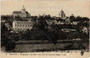 CPA Provins Eglise St Quiriace et Tour Cesar (1267280)