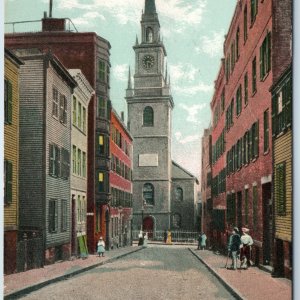 1905 UDB Boston MA Christ Church (Old North) Downtown Nice Unposted PC Mass A204