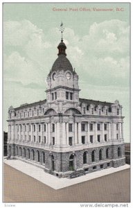 VANCOUVER, British Columbia, Canada, 1900-1910´s; General Post Office