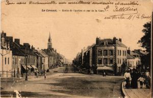 CPA LE CREUSOT - Route de Couches et Rue de la Gare (637490)