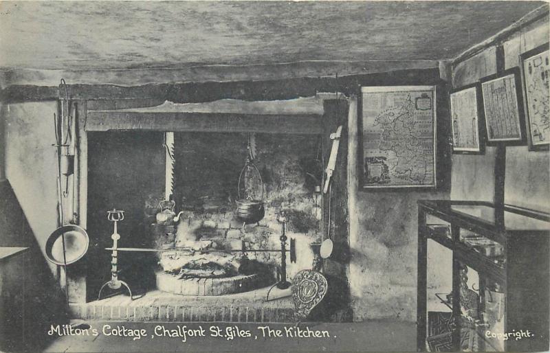 Lot 5 postcards Milton`s Cottage interior Chalfont St. Giles english literature