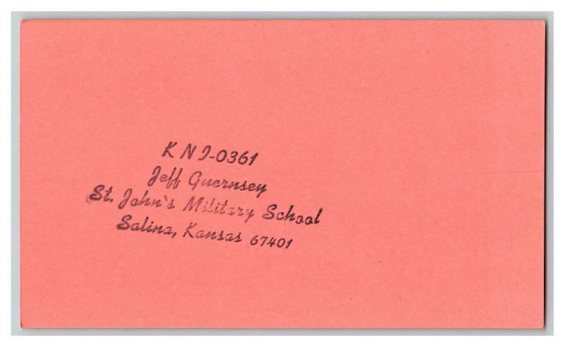 QSL Radio Card From Salina Kansas KNH 6985