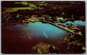 Postcard Kennebunkport Maine ME Airview 1950s Chrome Vtg Scenic Rare