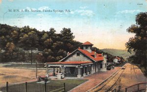 Eureka Springs Arkansas M & N. A. R.R. Station, Color Lithograph PC U7043