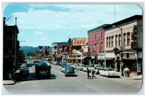 Coeur D' Alene Idaho Postcard Herman Avenue Lake Exterior Building c1960 Vintage