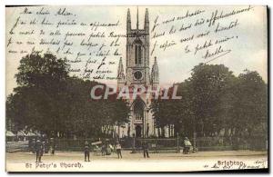 Postcard Old St Peter & # 39s Brighton Church