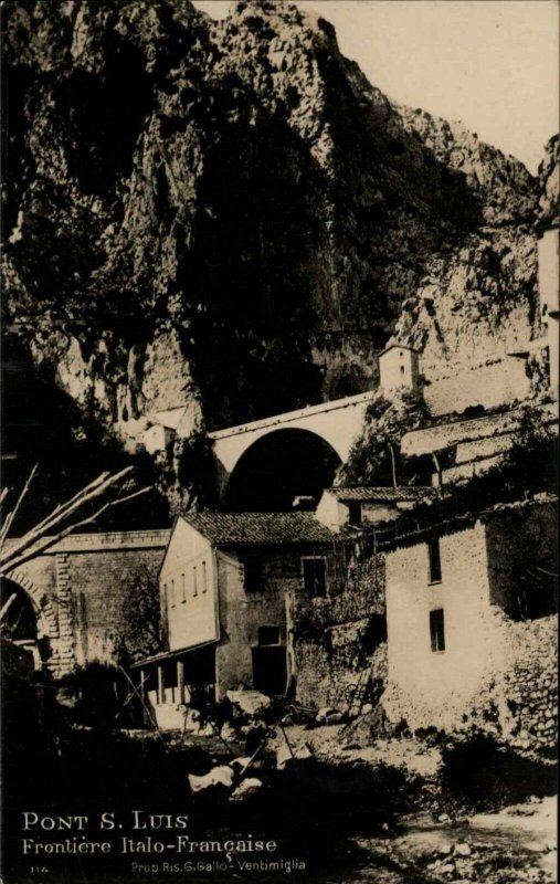 Torino Italy Visto Censura Pont S. Luis Real Photo Vintage Postcard