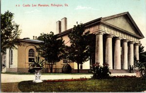 Custis Lee Mansion Arlington Va Virginia Divided Back Antique Postcard 1c Stamp 