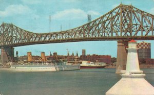 Canada Montreal Jacques Cartier Bridge Vintage Postcard 07.12