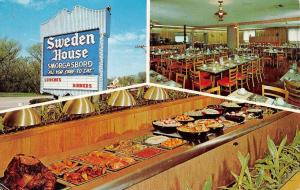 IL, Illinois  SWEDEN HOUSE SMORGASBORD Interior View ROADSIDE  c1950's Postcard