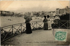 CPA Dinard- La Plage ,vue de la Terrasse de la Malouine FRANCE (1021903)