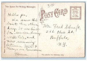 c1910's The Whaleback Excursion Boat Scene Chicago Illinois IL Unposted Postcard 