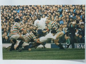 Pilkington Cup Final 29th April 1989 Bath V Leicester Vtg Postcard Winning Try