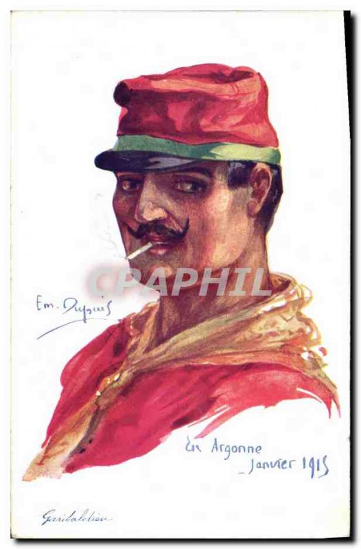 Old Postcard Fantasy Illustrator Dupuis Army Garibaldian Argonne