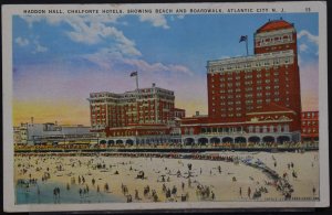 Atlantic City, NJ - Haddon Hall, Chalfonte Hotels, Showing Beach and Boardwalk