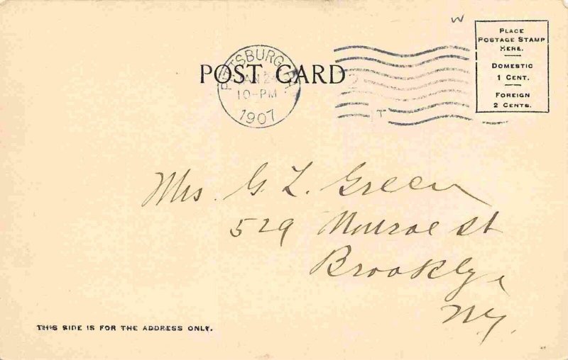 Union Railroad Depot Pittsburgh Pennsylvania 1907 postcard