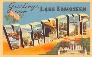 Lake Bomoseen, Vermont, Greetings From Lake Bomoseen, Large Letters, AA370-21