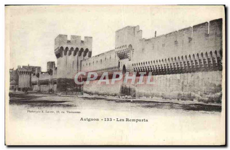 Old Postcard Avignon Ramparts