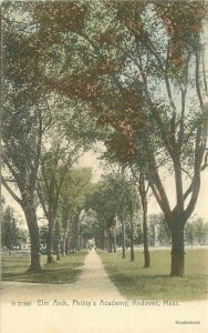 Andover Massachusetts Elm Arch Phillips Academy Rotograph Postcard 21-13592