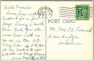 1943 Bruton Parish Church Oldest Episcopal Williamsburg Virginia Posted Postcard 