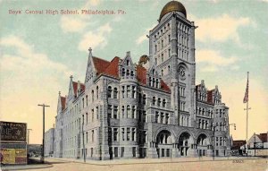 Boys Central High School Philadelphia Pennsylvania 1910c postcard