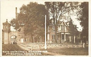 Fort Madison IA Main Entrance & Wardens Residence Prison View RPPC