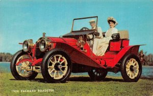 Automobile~Car  1908 PACKARD ROADSTER W/Mother In Law Seat  MODEL 30  Postcard