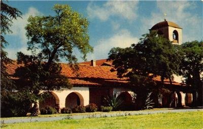 MISSION SAN JUAN BAUTISTA San Benito County, California c1950s Vintage Postcard 