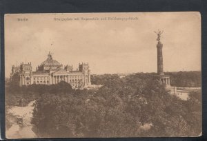 Germany Postcard -Berlin Konigsplatz Mit Siegessaule & Reichstagsgebaude RS20581