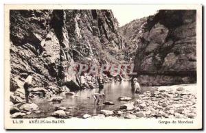 Old Postcard Amelie les Bains Gorges Mondoni Children